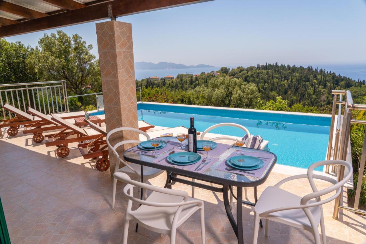 Stone Villa Eriphyle ,Private Witn Sunset View Fiskardo Exteriér fotografie