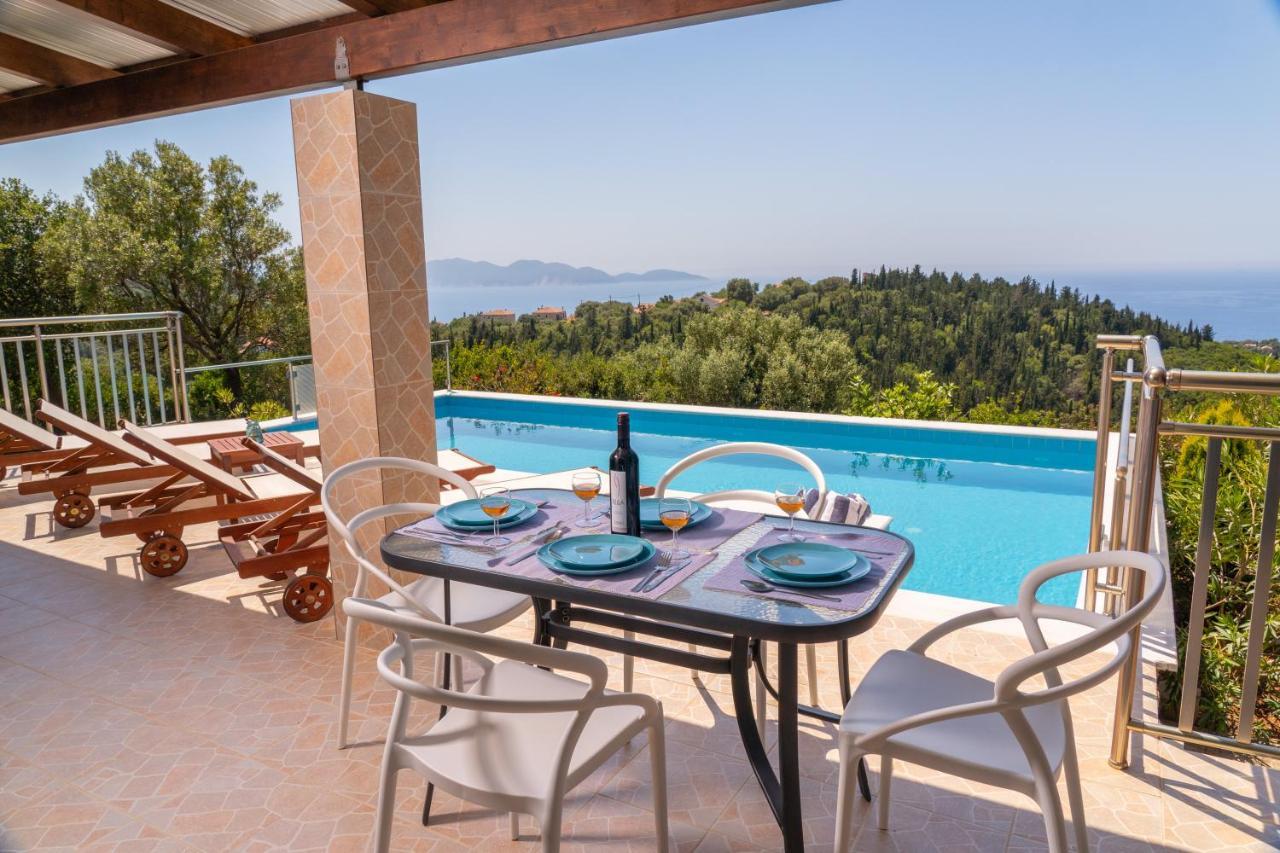 Stone Villa Eriphyle ,Private Witn Sunset View Fiskardo Exteriér fotografie