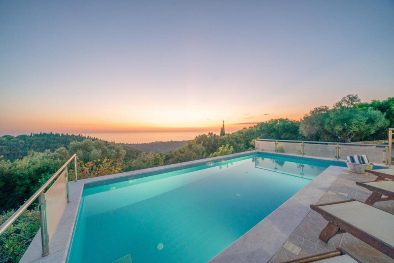 Stone Villa Eriphyle ,Private Witn Sunset View Fiskardo Exteriér fotografie