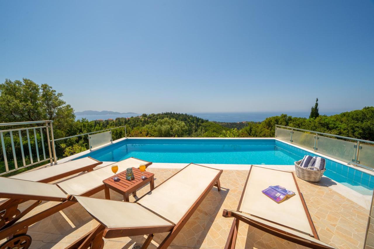 Stone Villa Eriphyle ,Private Witn Sunset View Fiskardo Exteriér fotografie