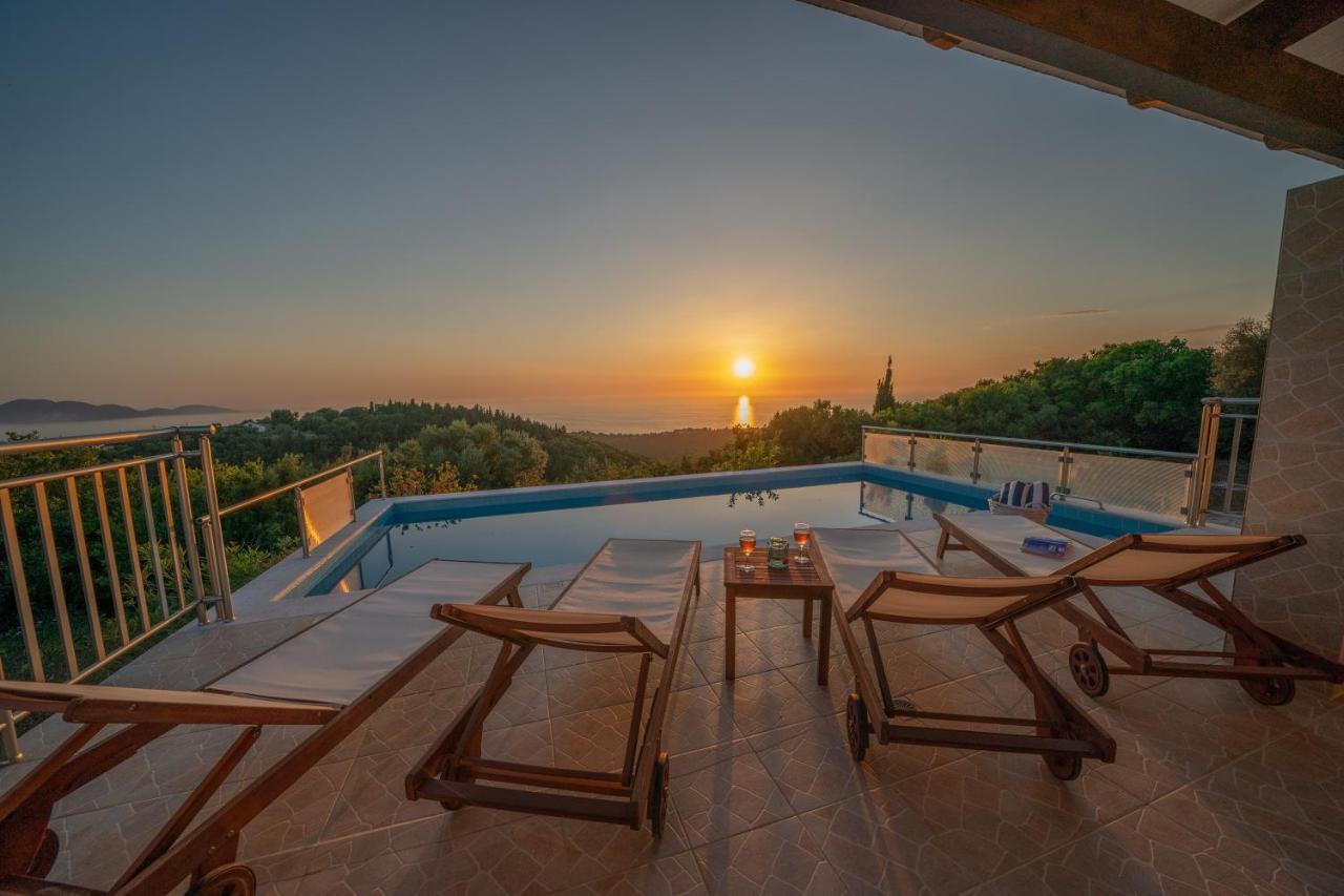 Stone Villa Eriphyle ,Private Witn Sunset View Fiskardo Exteriér fotografie