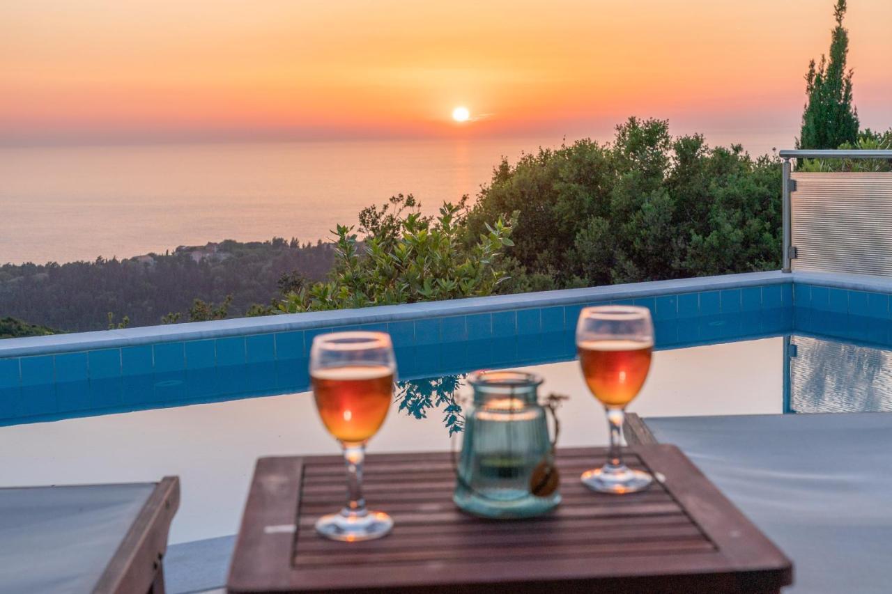 Stone Villa Eriphyle ,Private Witn Sunset View Fiskardo Exteriér fotografie
