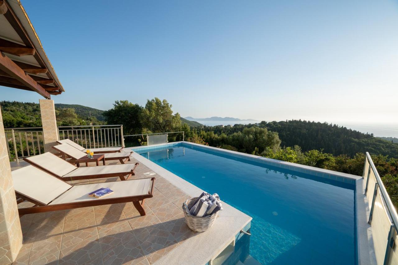Stone Villa Eriphyle ,Private Witn Sunset View Fiskardo Exteriér fotografie