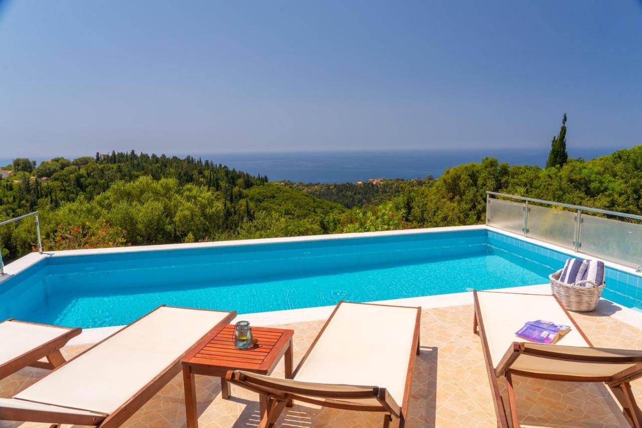 Stone Villa Eriphyle ,Private Witn Sunset View Fiskardo Exteriér fotografie