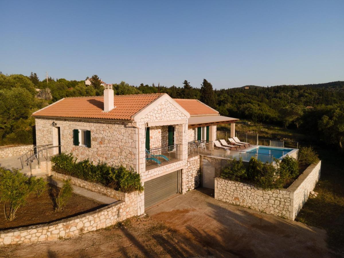 Stone Villa Eriphyle ,Private Witn Sunset View Fiskardo Exteriér fotografie